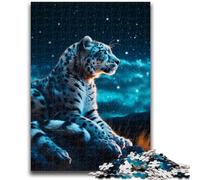 1000 Piece Jigsaw Puzzles for Teenagers Star Snow Leopard Teenager Jigsaw,Relax Games Is Ideal As A Gift for The Whole Family (26x38cm)