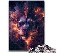 1000 Piece Jigsaw Puzzles for Teenagers Star Sovereign Lion Toys Educational Games Stress Relieving Parent-child Interaction for Ages 14+ 26x38cm
