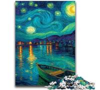 1000 Piece Jigsaw Puzzles for Teenagers Starry Sky Boat Educational Family Game Is Ideal As Gifts for The Whole Family for 14+ 26x38cm