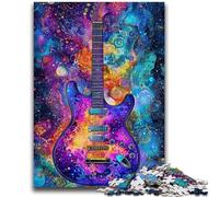 1000 Piece Jigsaw Puzzles for Teenagers Starry Sky Guitar 1000 Piece Jigsaw,Educational Stress Relief Toy Great Gifts And Toys (75x50cm)