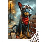 1000 Piece Jigsaw Puzzles for Teenagers Steampunk Dog Art Print Jigsaw for Adults DIY Toys Pattern Assembly Help The Brain Exercise 38x26cm/1000pcs