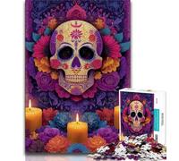 1000 Piece Jigsaw Puzzles for Teenagers Sugar Skull Woman Puzzles for Adults,Fun Present & Activity for Home,Toy for Rainy Days 75x50cm