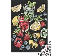 1000 Piece Jigsaw Puzzles for Teenagers Summer Fruit Cocktail Jigsaw for Adults DIY Toys Pattern Assembly Help The Brain Exercise 52x38cm/1000pcs