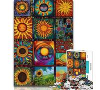 1000 Piece Jigsaw Puzzles for Teenagers Sun Collage, Educational Family Game,gifts for Friends And Family for Age 14 38x26cm