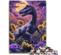 1000 Piece Jigsaw Puzzles for Teenagers Sunflower Dinosaur Learning Educational Toys Fun at Home Activities, Birthday Present,Travel Gifts 26x38cm