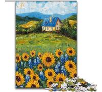 1000 Piece Jigsaw Puzzles for Teenagers Sunflower Field, for Age 14 Years And over Home Decor As A Gift for The Whole Family And Friends (size 50x75cm)