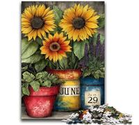 1000 Piece Jigsaw Puzzles for Teenagers Sunflower Flower Challenging Game Toys Deal As Gifts for The Whole Family for Ages 14+ 26x38cm