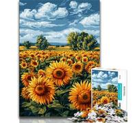 1000 Piece Jigsaw Puzzles for Teenagers Sunflower Teenager Jigsaw,Birthday Present, Gifts, Wall Art for Age 14 Years Up 26x38cm