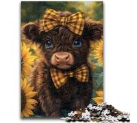 1000 Piece Jigsaw Puzzles for Teenagers Sunflower Yak for And 14 Years And over Impossible Game Christmas Birthday Gift 50x75cm
