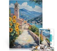 1000 Piece Jigsaw Puzzles for teenagers Sunflowers by the Lake Hand speed competition Fun at Home Activities, Birthday Present,Travel Gifts, 50x70cm