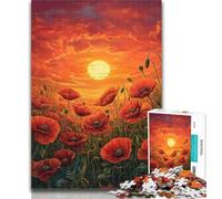 1000 Piece Jigsaw Puzzles for Teenagers Sunflowers in The Sunset Adult Puzzles,Stress Reliever Staycation Kill Time Enhance Love between Couples 50x75cm