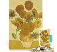 1000 Piece Jigsaw Puzzles for teenagers Sunflowers Spielzeug-Intellektuelles Spiel Verbessern Sie das Gedächtnis52x38cm