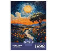 1000 Piece Jigsaw Puzzles for Teenagers Sunlit Path Through Wildflowers Jigsaw for Adults DIY Toys Pattern Assembly Help The Brain Exercise 52x38cm/1000pcs
