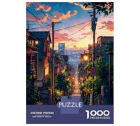 1000 Piece Jigsaw Puzzles for Teenagers Sunset City Adult Puzzles Relaxing Games Enhance Memory Help The Brain Exercise 52x38cm/1000pcs