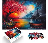 1000 Piece Jigsaw Puzzles for teenagers Sunset & Moonrise Landscape Analyse und Logik für Heimdekoration52x38cm