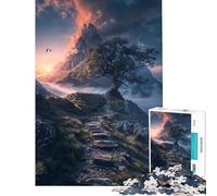 1000 Piece Jigsaw Puzzles for Teenagers Sunset Summit Pathway Help The Brain Exercise Difficult Hard Relaxing Games Suitable for Ages 14 And Up (38X26cm)