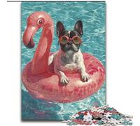 1000 Piece Jigsaw Puzzles for Teenagers Swimming Pug, for Ages 14 And over Each Piece Is Unique - Fun And Challenging Game for The Whole Family Good Gift (size 26x38cm)