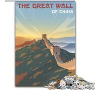 1000 Piece Jigsaw Puzzles for Teenagers The Great Wall of China, Stress Reliever Difficult Challenge Secret Santa Gifts for Age 14 Years Up 26x38cm