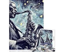 1000 Piece Jigsaw Puzzles for Teenagers The Magic of Jazz Happy Shared Home Activity Thoughtful Festive Present Choice (38x52cm)
