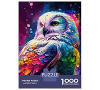 1000 Piece Jigsaw Puzzles for Teenagers The Mystery Snow Owl Jigsaw for Adults Relax Games Hand Speed Race Deal As Gifts for The Whole Family 70x50cm/1000pcs