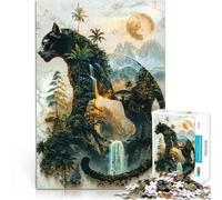 1000 Piece Jigsaw Puzzles for teenagers The Panther's Moonlit Domain Hands-on-Spiel Wunschliste mit dem Weihnachtsmann75x50cm