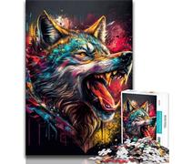 1000 Piece Jigsaw Puzzles for Teenagers The Pirate Wolf Teenager Jigsaw,Family Activity Fun at Home Activities, Birthday Present,Travel Gifts 26x38cm