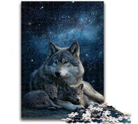 1000 Piece Jigsaw Puzzles for Teenagers The Wolf Family for Age 14+ Quiz Game Fun at Home Activities, Birthday Present,Travel Gifts 50x75cm
