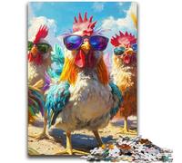 1000 Piece Jigsaw Puzzles for Teenagers Three Cocks Challenging Game And Family Play Wall Decoration Unique Birthday And Xmas Gifts 50x75cm