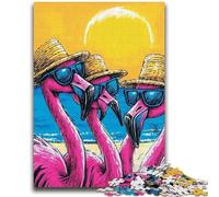 1000 Piece Jigsaw Puzzles for Teenagers Three Flamingos Brain Teaser Game Wall Decoration Unique Birthday And Xmas Gifts 38x26cm