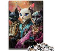 1000 Piece Jigsaw Puzzles for Teenagers Three Lynx Cats Family Fun Fun at Home Activities, Birthday Present,Travel Gifts, for And 14 Years Old 50x75cm