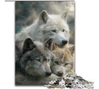1000 Piece Jigsaw Puzzles for Teenagers Three Wolves, Family Game Stress Reliever Difficult Challenge Enhance Love between Couples (Size 50x75cm)