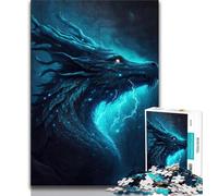 1000 Piece Jigsaw Puzzles for Teenagers Thunder Forest Dragon 1000 Piece Puzzle,Challenging Family Activity Games DIY Toy for Home Wall Decor Gifts 75x50cm