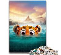 1000 Piece Jigsaw Puzzles for Teenagers Tiger in The Ocean Challenging To Complete But Fun And Humorous Birthday Present, Gifts, Wall Art 50x75cm