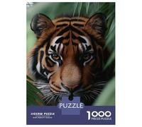 1000 Piece Jigsaw Puzzles for Teenagers Tiger Portrait in Lush Greenery Puzzle for Adults Relax Games Perfect Decoration Deal As Gifts for The Whole Family 52x38cm/1000pcs