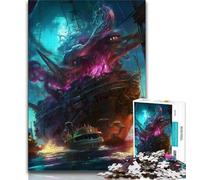 1000 Piece Jigsaw Puzzles for Teenagers Titan Kraken 1000 Pieces for Adults,Classic Educational Games Beautiful Decoration 75x50cm