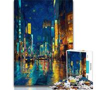 1000 Piece Jigsaw Puzzles for Teenagers Tokyo Cityscape Adult Puzzles,Stress Reliever Staycation Kill Time Wishlist with Santa Claus (size 75x50cm)