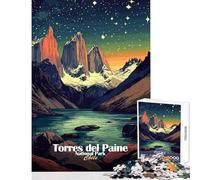 1000 Piece Jigsaw Puzzles for Teenagers Torres Del Paine National Park Jigsaw 1000 Pieces Practical Game Gifts for Women Men Precision Cutting (50x75cm)
