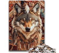 1000 Piece Jigsaw Puzzles for Teenagers Totem Wolf Adult Jigsaw,Quiz Game for Is Ideal As A Gift for The Whole Family (50x75cm)