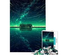 1000 Piece Jigsaw Puzzles for Teenagers Train Across The Emerald Sky Help The Brain Exercise Difficult Hard Relaxing Games Suitable for Ages 14 And Up (38X26cm)