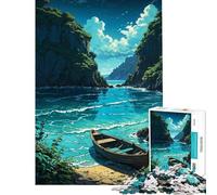 1000 Piece Jigsaw Puzzles for Teenagers Tranquil Cove Under The Stars Fun Activities at Home Perfect Decoration Anti-Stress Toys Suitable for Ages 14 And Up (38x52cm)
