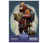1000 Piece Jigsaw Puzzles for Teenagers Travel Guide Ape Puzzles for Adults Brain Teaser Game Pattern Assembly for Birthday, Chrismas 52x38cm/1000pcs