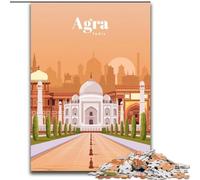 1000 Piece Jigsaw Puzzles for Teenagers Travel to Agra, Suitable for People Aged 14 And Above Educational Games Secret Santa Gifts 26x38cm