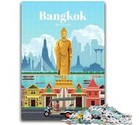 1000 Piece Jigsaw Puzzles for Teenagers Travel to Bangkok for 14+ Unique Challenge Game Family Games Christmas Birthday Gifts (size 50x75cm)