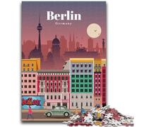 1000 Piece Jigsaw Puzzles for Teenagers Travel to Berlin 1000 Pieces for Teenagers,Secret Santa Gifts for Age 14 Years Up (50x75cm)