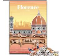 1000 Piece Jigsaw Puzzles for Teenagers Travel to Florence, Suitable for People Aged 14 And Above Educational Games Secret Santa Gifts 26x38cm