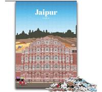 1000 Piece Jigsaw Puzzles for Teenagers Travel to Jaipur, Suitable for People Aged 14 And Above Educational Games Secret Santa Gifts 75x100cm