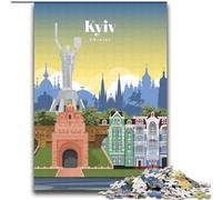 1000 Piece Jigsaw Puzzles for Teenagers Travel to Kyiv Toy Intellectual Game for Home Decoration for Age 14 Years Up (38x52cm) 1000pcs