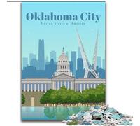 1000 Piece Jigsaw Puzzles for Teenagers Travel to Oklahoma City for Educational Game Challenge Toy Birthday Present, Gifts (26x38cm) 1000pcs