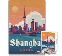 1000 Piece Jigsaw Puzzles for Teenagers Travel to Shanghai Educational Games Precision Cutting Educational Toy Size 38x52cm
