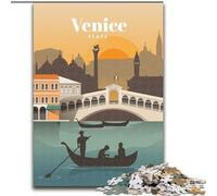 1000 Piece Jigsaw Puzzles for Teenagers Travel to Venice, Suitable for People Aged 14 And Above Educational Games Secret Santa Gifts 26x38cm